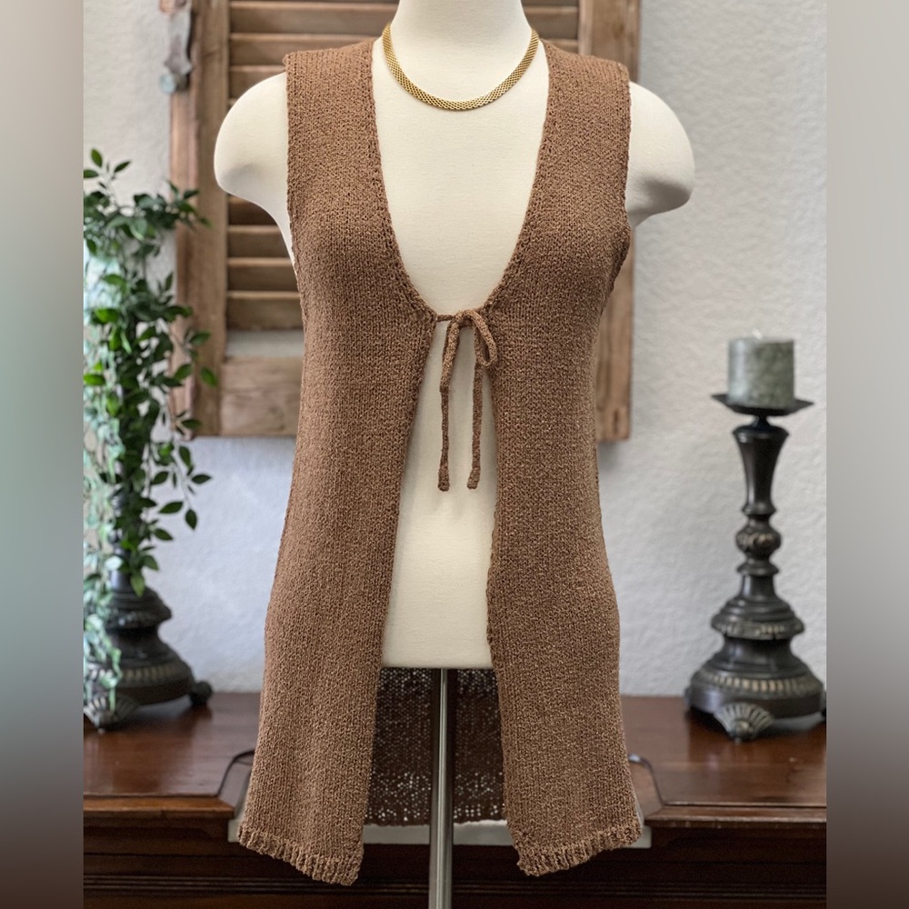 Brown Knit Top
